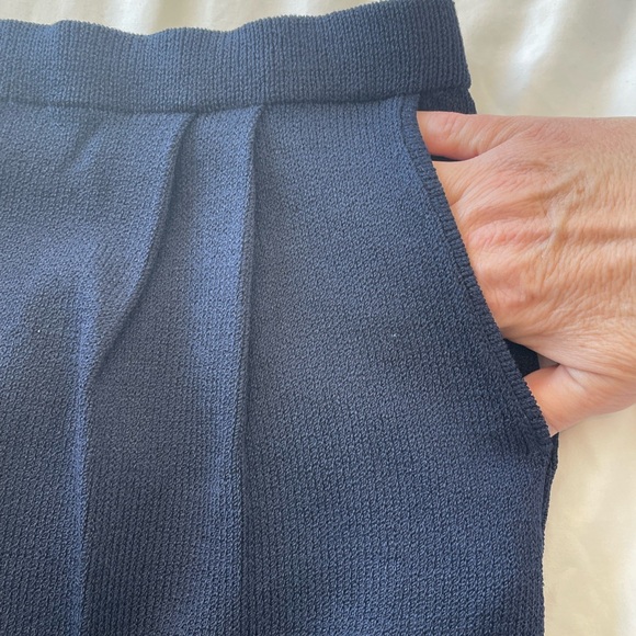 St. John Collection by Marie Gray Knit Navy Pants High Waist Size 10 - Picture 3 of 12